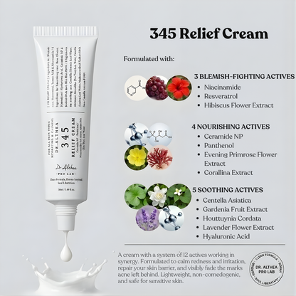 Dr. Althea 345 Relief Cream — Post-Acne Repair Moisturizer · 50ml
